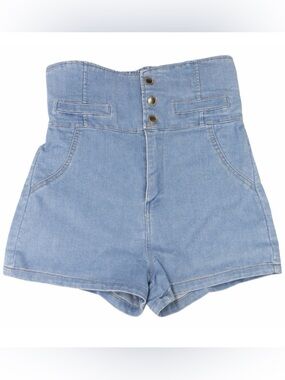 Denim Blvd High Waisted Denim Shorts Light Wash Size Small